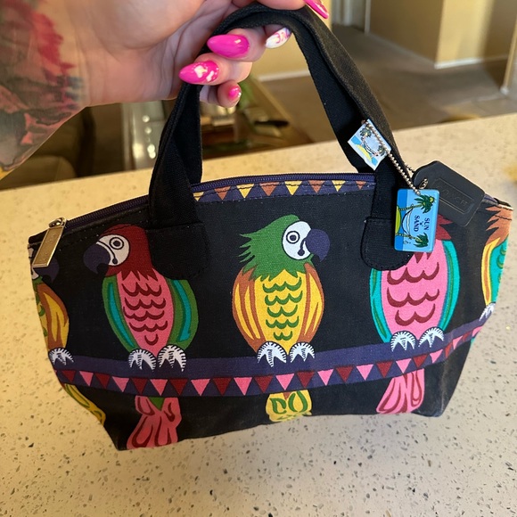 Sun N Sand Parrot beach tote bag - Picture 2 of 2